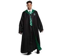 Robe de sorcier Harry Potter pour adultes, maison de Poudlard, thème du monde de la magie accessoire de déguisement de qualité cinéma, Noir et vert., Adult M (38-40)