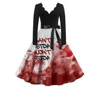 Robe de Sorciere Femme Haloween D'halloween Sang Fantome Soirée Sorcier Gris Corset Elfe Cosplay Robe Noir Grande Taille Deguisement Halloween Pirate Femme Deguisement Fantome Adulte Gris S