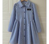 Robe décontractée à manches longues à rayures avec ceinture assortie pour mère et fille Nova Glow Young Girl, automne/hiver, pour la rentrée scolaire. Convient pour l'école, les voyages, les sorties e