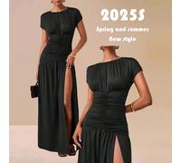 Robe décontractée pour sorties quotidiennes, trajets, affaires, style féminin, élégante, plage, croisière, simple, best-seller de célébrité internet, banquet d'anniversaire, fête Top de gamme, taille 