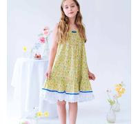 Robe demoiselle d'honneur bohème fleurie esmeralda jaune fleuri 14/16A