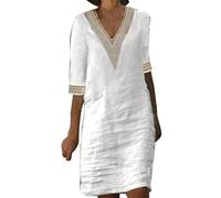 Robe Dentelle mi-Longue - Col V, Mode, élégante, Parfaite pour Les Occasions spéciales#M