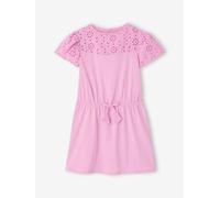 VERTBAUDET Robe détails en Broderie Anglaise Fille Mauve 5A
