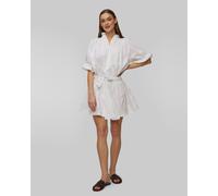 Robe D'été Avec Broderie Pour Femmes Juliet Dunn Poplin Blouson In Fuchsia With Ric Rac Embroidery Jd8041-whi