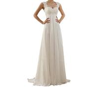 Robe d'été blanche pour femme - Robes maxi pour femme UK Elegant - Robes en dentelle grande taille robes longues de fête, de soirée élégante blanche dos nu, robe longue d'été taille haute, blanc, L