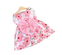 Robe d'été de princesse pour chien, chaton - Jupe pour animal domestique - Joli nœud imprimé en dentelle - Vêtements pour chiots de petite et moyenne taille - Vêtements pour caniche, chihuahua