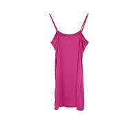 Robe d'été décontractée sans manches pour femme - Couleur unie, rose vif, XXL
