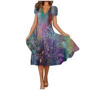 Robe D'été Femme Boheme Sexy Col Rond sans Manche Couleur Pure Sling T-Shirt Robe Court de Plage Party Fête Casual Lâche Mini Dress Tunique Robe Chinoise