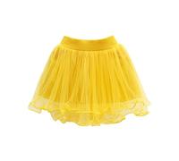 Robe d'été fille printemps enfants jupe cadeau fille jupe maille clouée perles enfants jupe pengpeng jupe quatre saisons, jaune, 5-6 ans