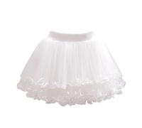 Robe d'été fille printemps enfants jupe cadeau fille jupe maille clouée perles enfants jupe pengpeng jupe quatre saisons, Blanc., 2-3 ans