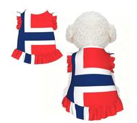 Robe d'été pour chien avec drapeau norvégien - Vêtement pour petit chien et chat