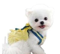 Robe d'été pour chien - Gilet pour petit chien, vêtement de luxe pour chihuahua, bichon - Jupe en maille imprimée fraise (Jaune, XL)
