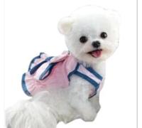 Robe d'été pour chien - Gilet pour petit chien, vêtement de luxe pour chihuahua, bichon - Jupe en maille imprimée fraise (rose, taille M)
