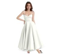Robe d'été pour femme avec col en V, sans manches, dos nu, ligne A, robe bandage, robe noire pour femme, Blanc., S