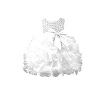 Robe d'été pour fille - Pour nouveau-né - Printemps - Été - Solide - Fête - Mariage - Robe florale - Fête - Princesse - Tutu - Jupe de bal - Robe de soirée en dentelle, Blanc., 6-12 mois