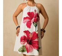 Robe d'été sans manches à imprimé intégral, robe de graduation, robe de derby, tenues d'été tropicales pour femmes, tenues de vacances, tenues de concert country, tenues de rave, tenues de festival, t