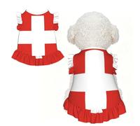 Robe d'été sans manches avec drapeau suisse pour petit chien, chat, chihuahua, yorkshire, taille M
