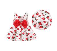 Robe d'été sans manches pour bébé fille avec nœud papillon et fleurs - Robe d'été Pageant - Robe de mariage - Tutu - Robe de baptême - Robe festive - Robe de demoiselle d'honneur - Robe trapèze +