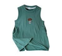 Robe d'été sans Manches pour Fille, ornée de appliquées de Dessins animés, Coupe Ample et décontractée, Style coréen. Brins de Bonheur Tissés