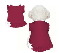 Robe d'été sans manches pour petit chien et chat avec drapeau du Qatar pour chihuahua, yorkshire, taille L