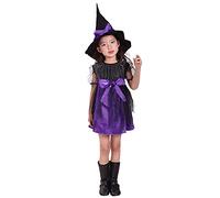 Robe d'halloween Costume de soirée pour Filles sorcière Fille Déguisement Enfant Tutu Tulle Imprimé Citrouille Robes Gothique Fête des Morts