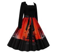 Robe d'Halloween pour femme - Broche en de strass, costume de sorcière élégant | Bijoux broche accessoires avec arbre de Noël, robe d'Halloween classique pour fêtes, événements effrayants