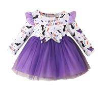 Robe d'halloween pour Fille de soirée Filles Médiéval Renaissance Princesse Costumes Tutu Imprimé Citrouille Déguisement Sorcière Enfant Costume Fête des Morts