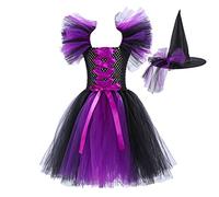 Robe d'halloween pour Fille Tutu bébé Médiéval Renaissance Princesse Costumes Costume Sorcière Enfant cavernes Halloween Carnaval Citrouille Batte Fête des Morts