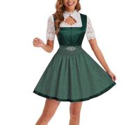 Robe Dirndl Femme Bavarois Tenue Oktoberfest - Costume Allemand 3 Pièces pour Carnaval, Oktoberfest, Soirée - Médiéval et Moderne Carnaval Allemand Vêtements Déguisement