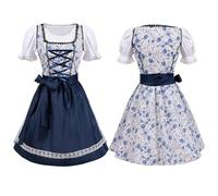 Robe Dirndl Set Folklorique Femme Traditionelle Festival Costume de soubrette Chambre Cosplay Vêtements pour le carnaval la bière