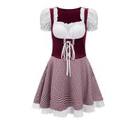 Robe Dirndl Set Folklorique Femme Traditionelle Festival De Soirée D'Octobre Carnaval d'halloween Costume pour Femmes