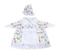 Robe d'oie unique avec un mélange de fleurs et de fraises pour une apparence printanière vive (blanc)