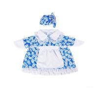 Robe d'oie unique avec un mélange de fleurs et de fraises pour une apparence printanière vive (bleu)