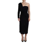 Robe DOLCE & GABBANA noire fourreau enveloppant une épaule laine...