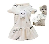 Robe douce et confortable pour petit chien - Respirant - Imprimé ours | Costume pour chien de petite et moyenne race - Pour un usage quotidien, un mariage, un anniversaire, l'été et l'hiver