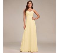 Robe du soir à bretelles fines et dos nu, décolleté en V sexy, style décontracté chic, convient pour le port quotidien. Robe de demoiselle d'honneur jaune crème, robe pour invité de mariage L,M,S,XL,X