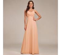 Robe du soir dos nu à fines bretelles et col en V sexy, style décontracté chic, convient pour le port quotidien, robe de demoiselle d'honneur pêche, robe pour invité de mariage L,M,S,XL,XS,XXLMousseli