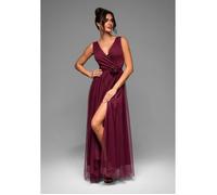 Robe du Soir Rose - Ombre - Pour Femme - Bordeaux XS