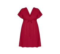 Robe élégante D'été Femme Bretelles sans Manches Robes Décontractée Courte Col en V avec Poches Summer Dresses for Women for Plague Bikini Cover Up Paréo Pas Cher Soldes (Red, XL)