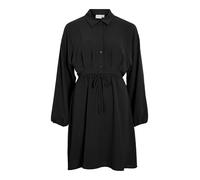 Robe élégante femme avec patte boutonnée et ceinture à nouer