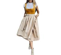 Robe élégante pour femme, robe de mariage, robe de vacances, rétro, fête de la bière, robe élégante pour femme, ligne A, longueur genou, été, Orange, M