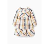 Robe en coton à carreaux brothers & sisters beige clair 12/18M(74/81)