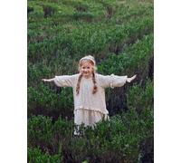 Robe en coton bambula à motif floral b&s beige 3/4A