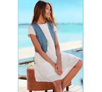 Robe en dentelle robe d'été à encolure ronde haute - Buffalo - blanc BLANC 48