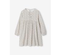 Robe en gaze de coton avec noeuds fantaisie fille écru 8A