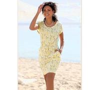 Robe en jersey encolure ronde - Beachtime - jaune-crème imprimé JAUNE-CRÈME IMPRIMÉ 38