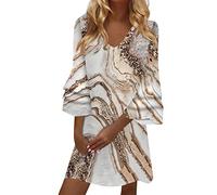 Robe en Lin Femme été Grande Taille Boheme Robe Femme - Grande Taille Robes Chemise Ample Dos Nu Robe Spaghetti Imprimé Fleuri Fashion Dos Nu CôTé Fendues Robe Dentelle Robe Médiévale Femme