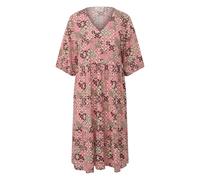 Robe en mÃ©lange de viscose Ã fronces et col en V coupe dÃ©contractÃ©e femme s.Oliver Rouge 32