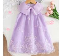 Robe en maille à sequins brodés style princesse pour filles, design fluide doux et rêveur, plein de l'ambiance des contes de fées. Convient pour les vacances, les fêtes ou le port quotidien des filles