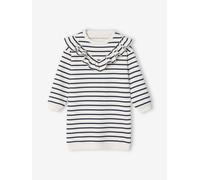 Robe en molleton à volant fille écru 4A